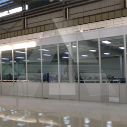 工業鋁型材大型玻璃房定制廠房案例圖片分享