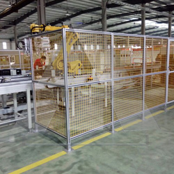 鋁型材機器人安全防護欄定制加工設計效果展示圖